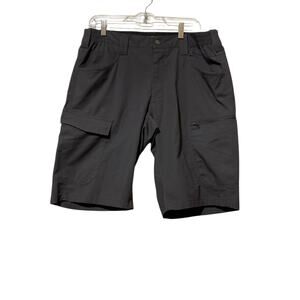 CQR Shorts Men 34W/12L Gray Relaxed Stretch Waist Ripstop Hiking Lightweight